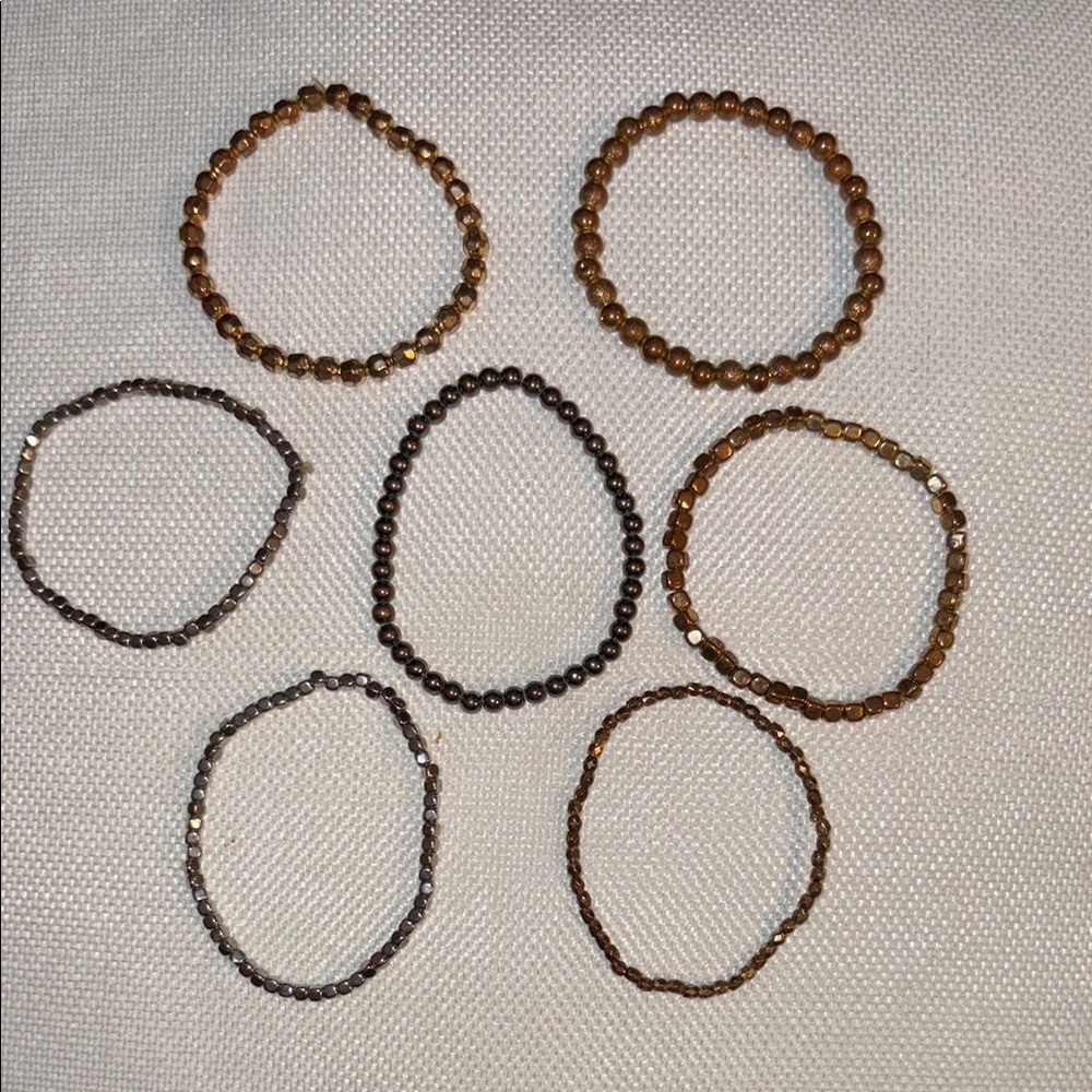 Bracelets. Bundle Set of 7 stretchy fashion bracelets